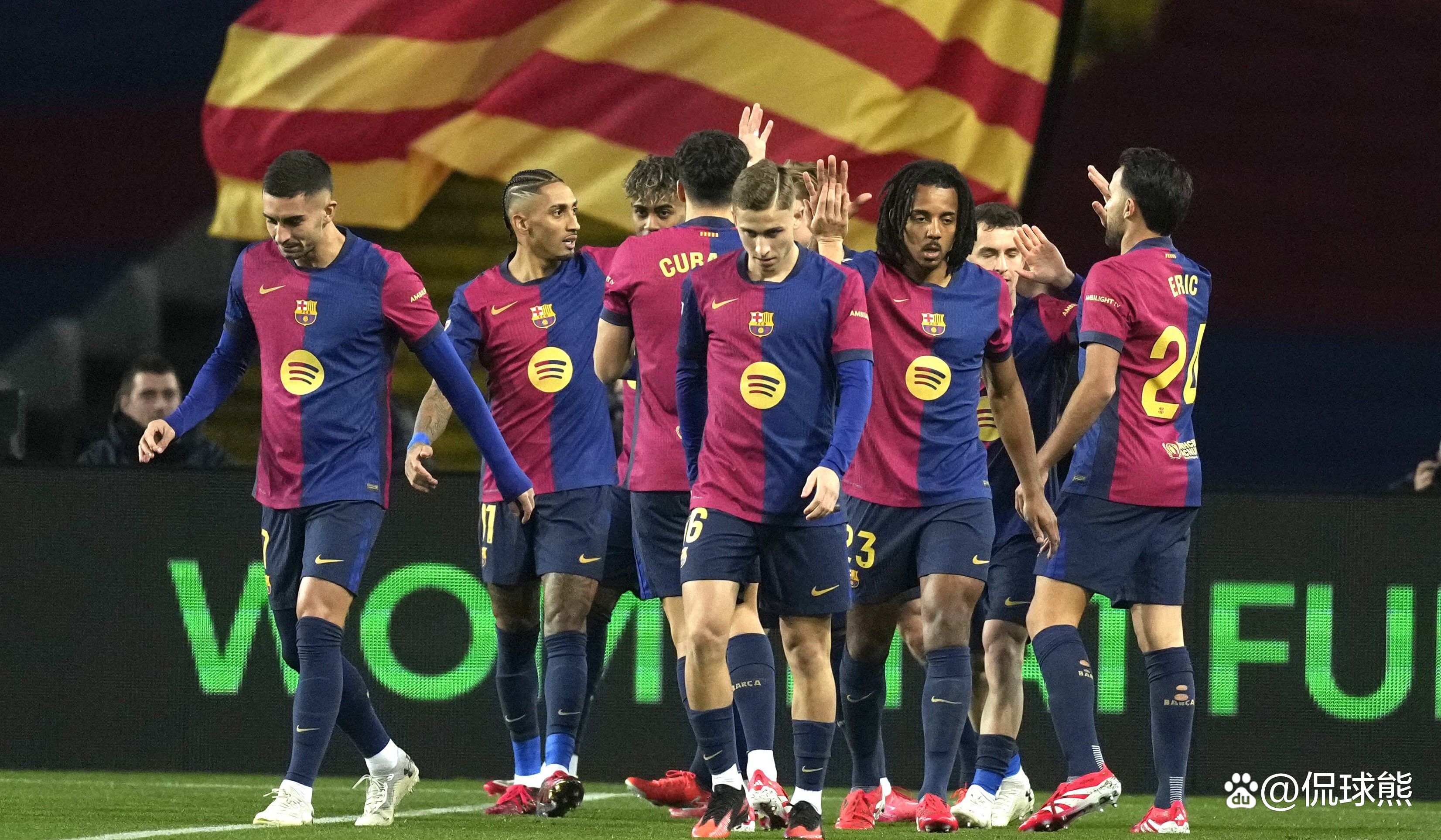 巴萨全员出击，客场大获全胜